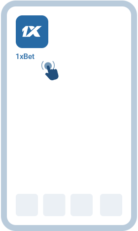 1xBet PWA install, step 4