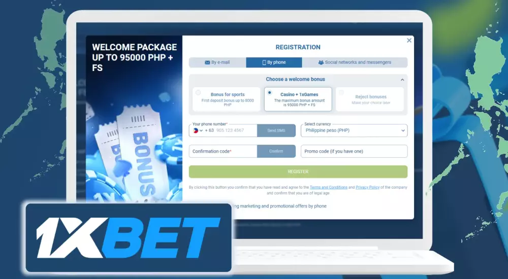 1xBet Registration Methods